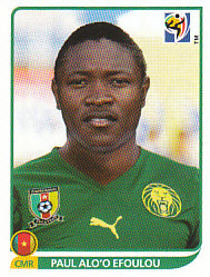 Paul Alo'o Efoulou Cameroon samolepka Panini World Cup 2010 #407